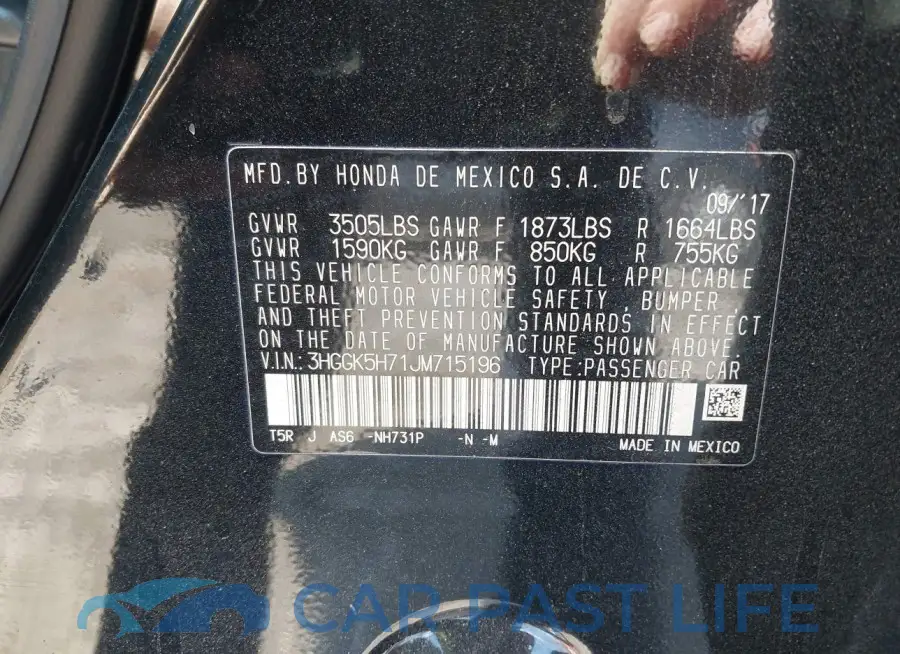 3HGGK5H71JM715196# 9