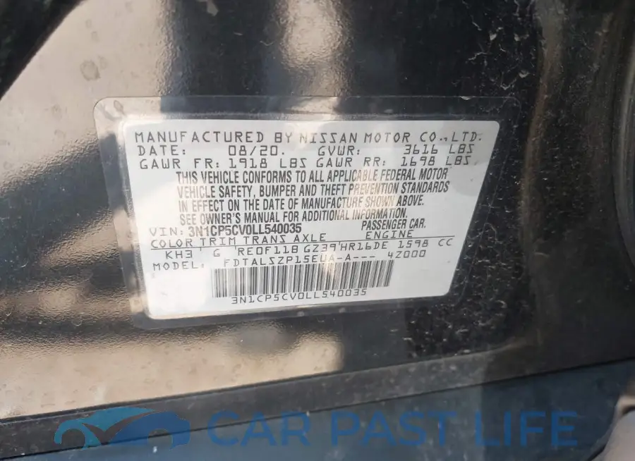 3N1CP5CV0LL540035# 9