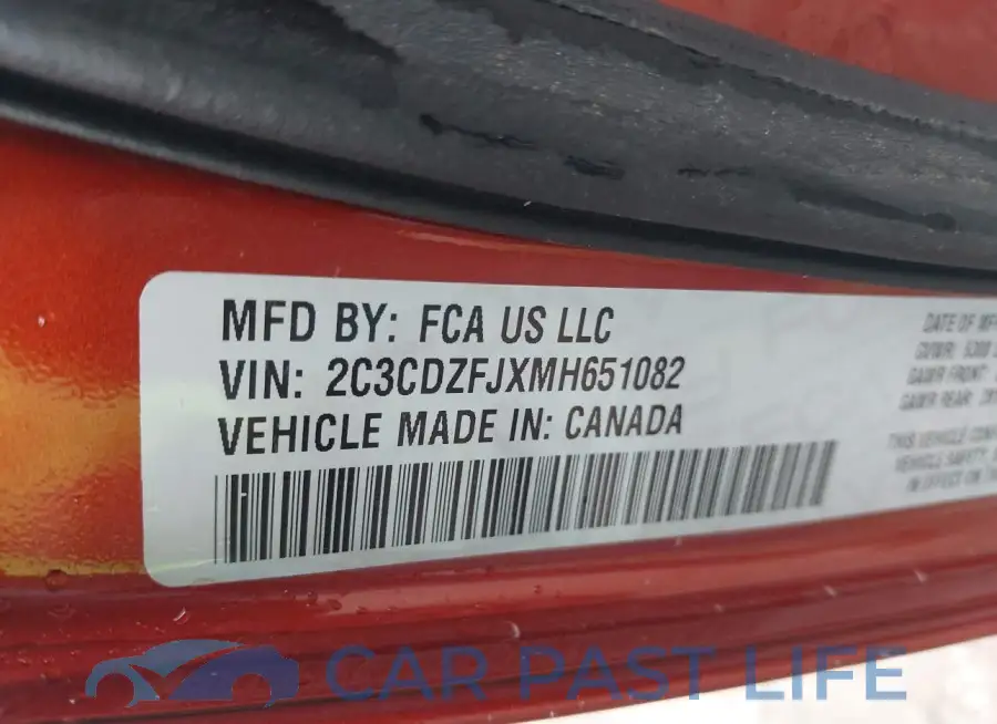 2C3CDZFJXMH651082# 9