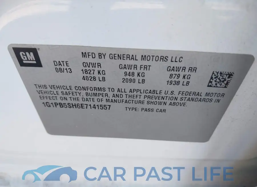 1G1PB5SH6E7141557# 9