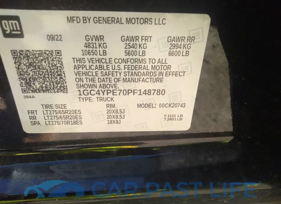 1GC4YPE70PF148780# 9