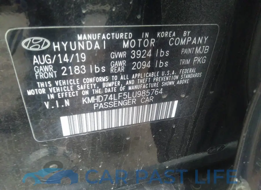 KMHD74LF5LU985764# 9
