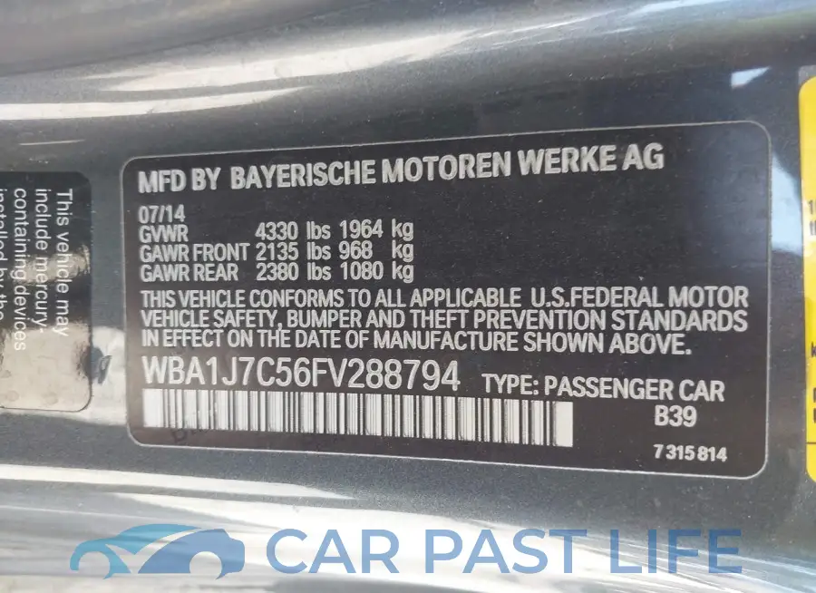 WBA1J7C56FV288794# 9
