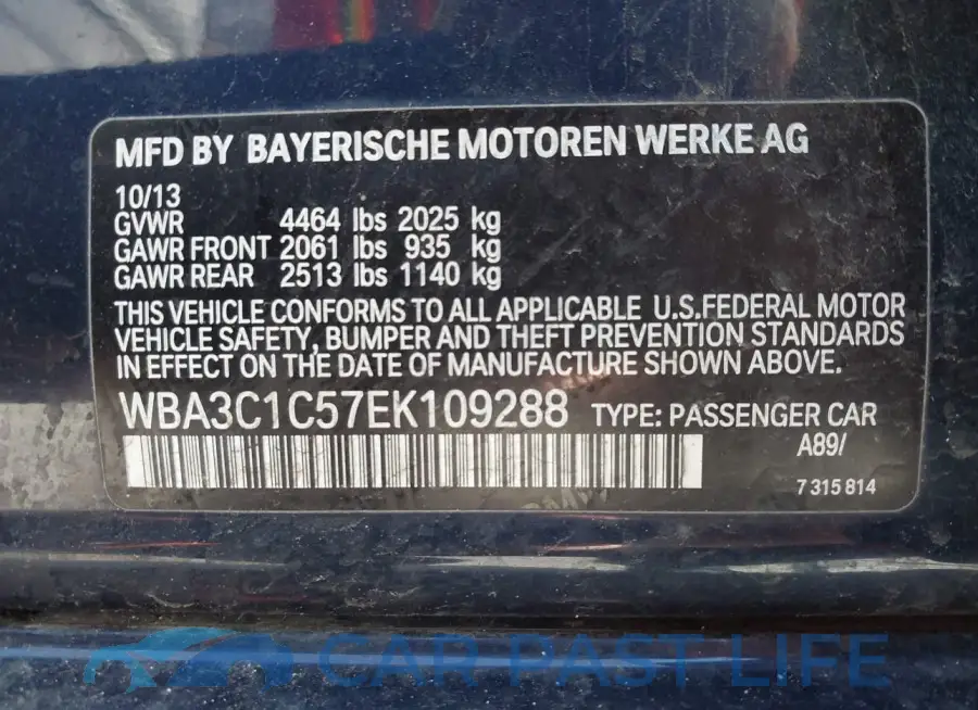 WBA3C1C57EK109288# 9