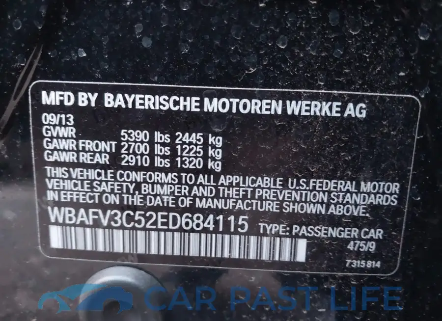 WBAFV3C52ED684115# 9