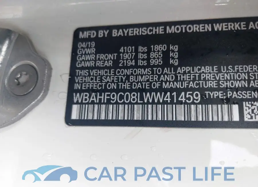 WBAHF9C08LWW41459# 9