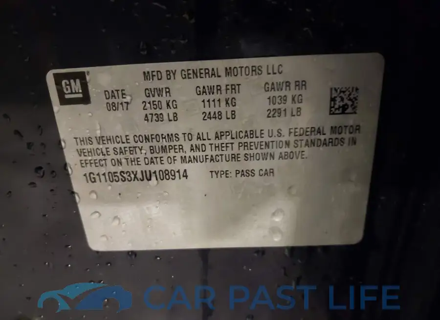 1G1105S3XJU108914# 9