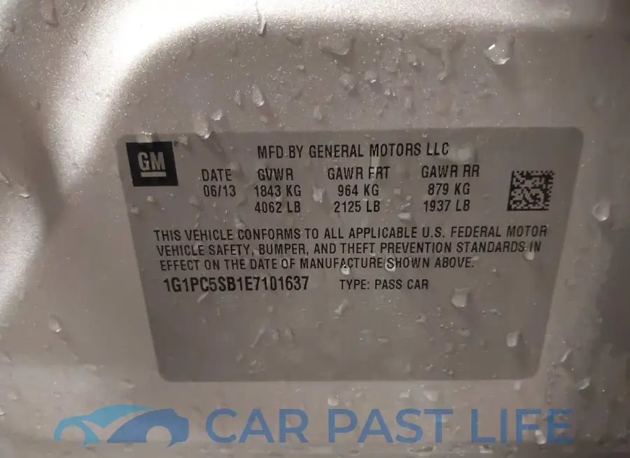1G1PC5SB1E7101637# 9