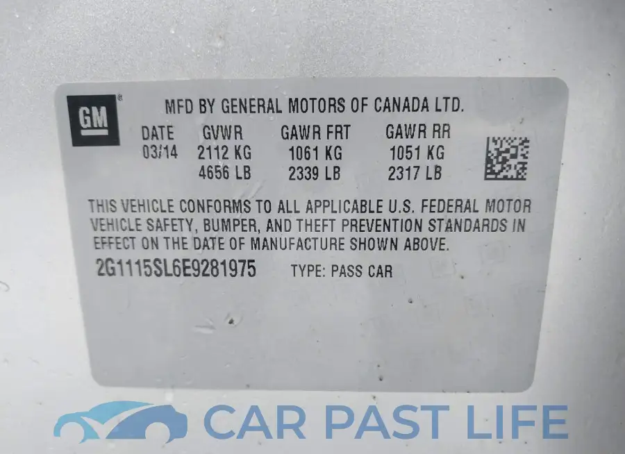 2G1115SL6E9281975# 9