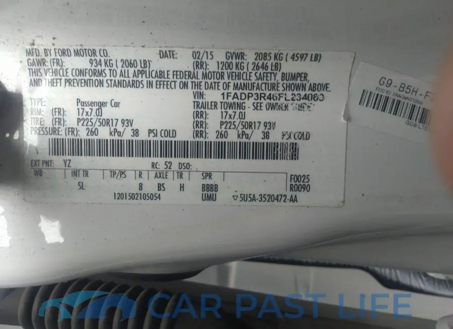 1FADP3R46FL234063# 9