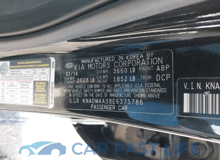 KNADM4A38E6375786# 9
