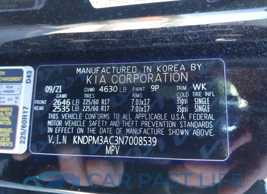 KNDPM3AC3N7008539# 9