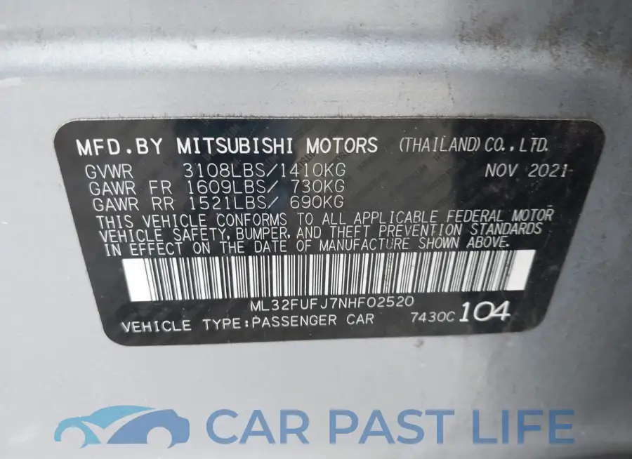 ML32FUFJ7NHF02520# 9