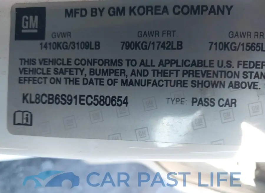 KL8CB6S91EC580654# 9