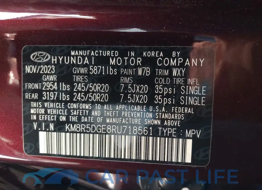 KM8R5DGE8RU718561# 9