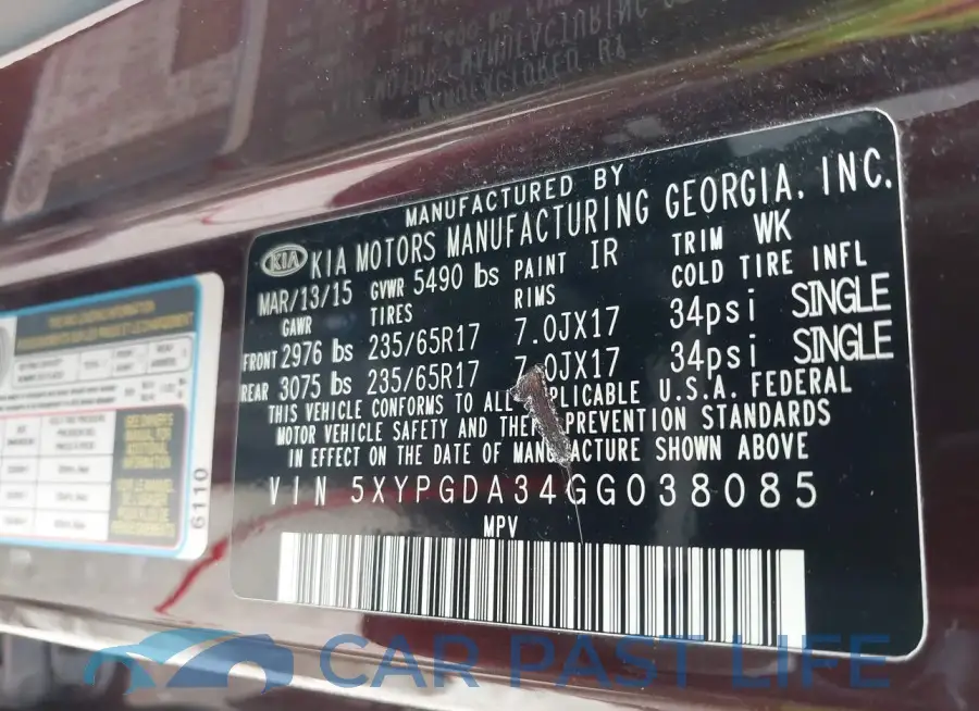 5XYPGDA34GG038085# 9