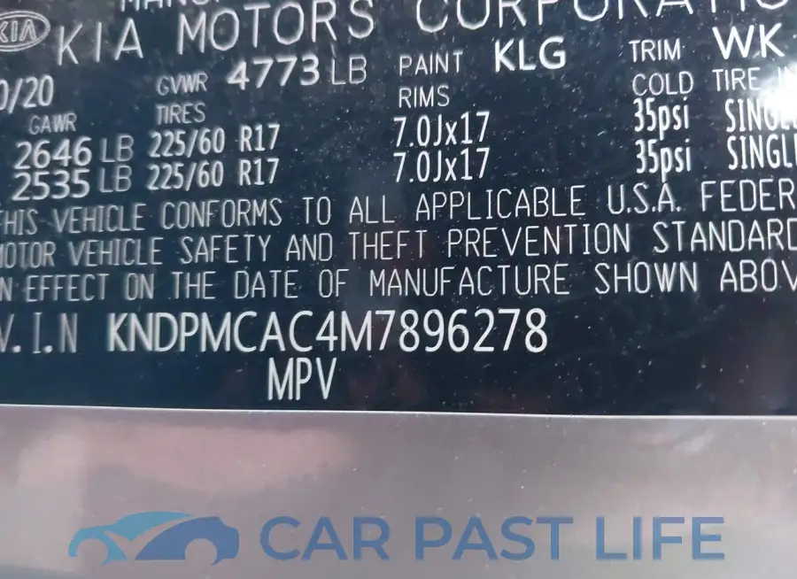 KNDPMCAC4M7896278# 9