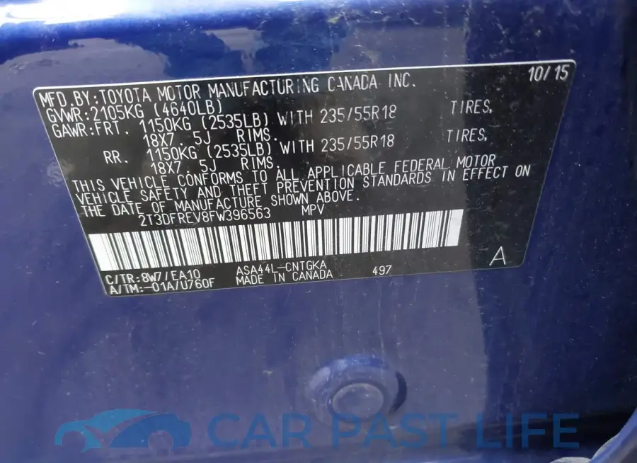 2T3DFREV8FW396563# 9