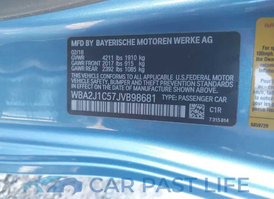WBA2J1C57JVB98681# 9