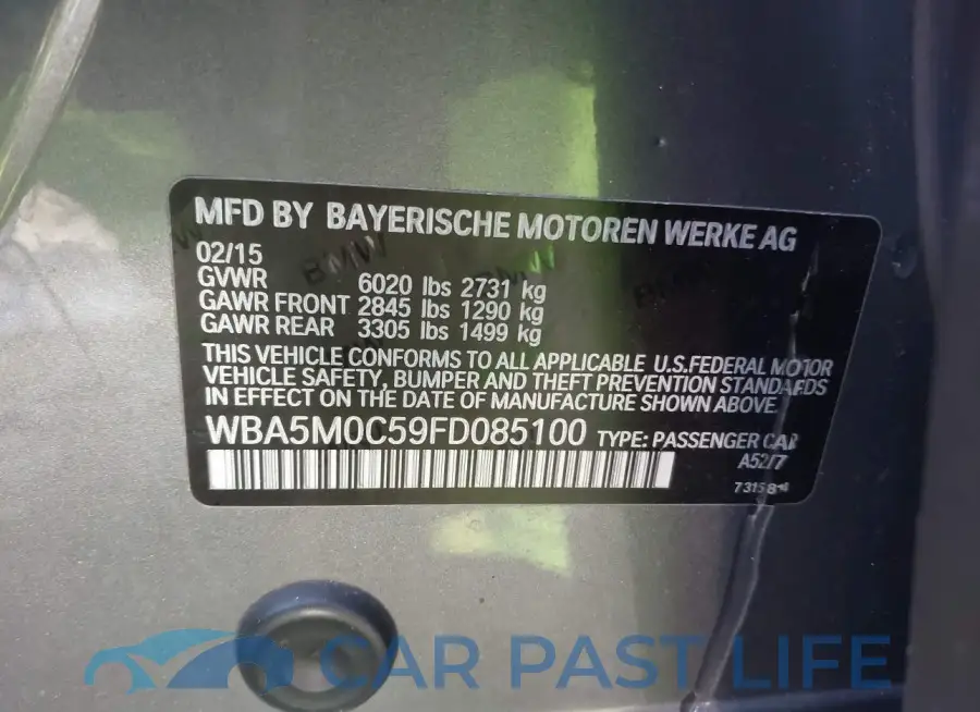 WBA5M0C59FD085100# 9