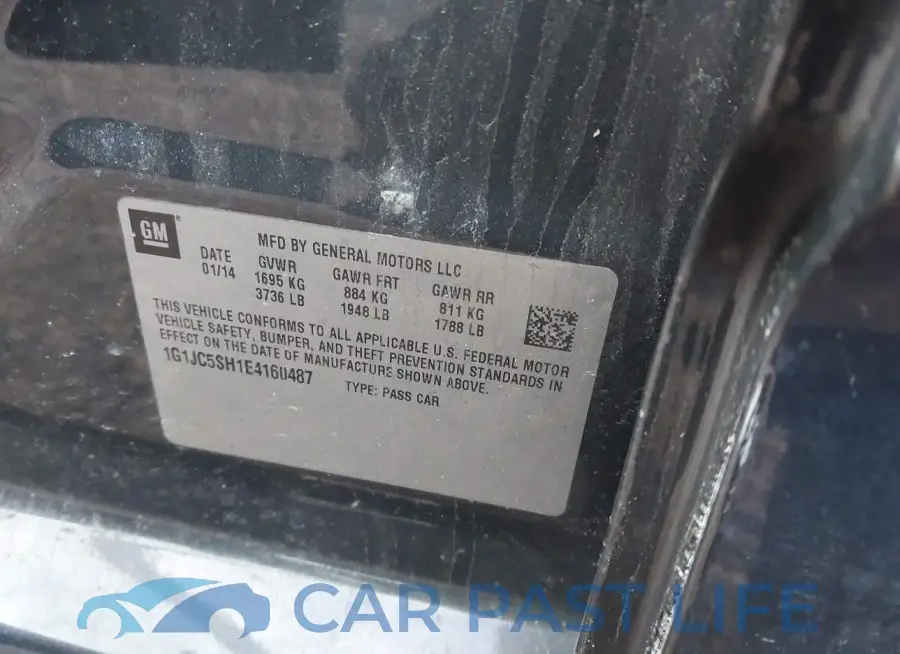 1G1JC5SH1E4160487# 9