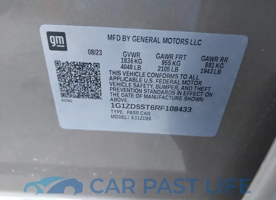1G1ZD5ST6RF108433# 9