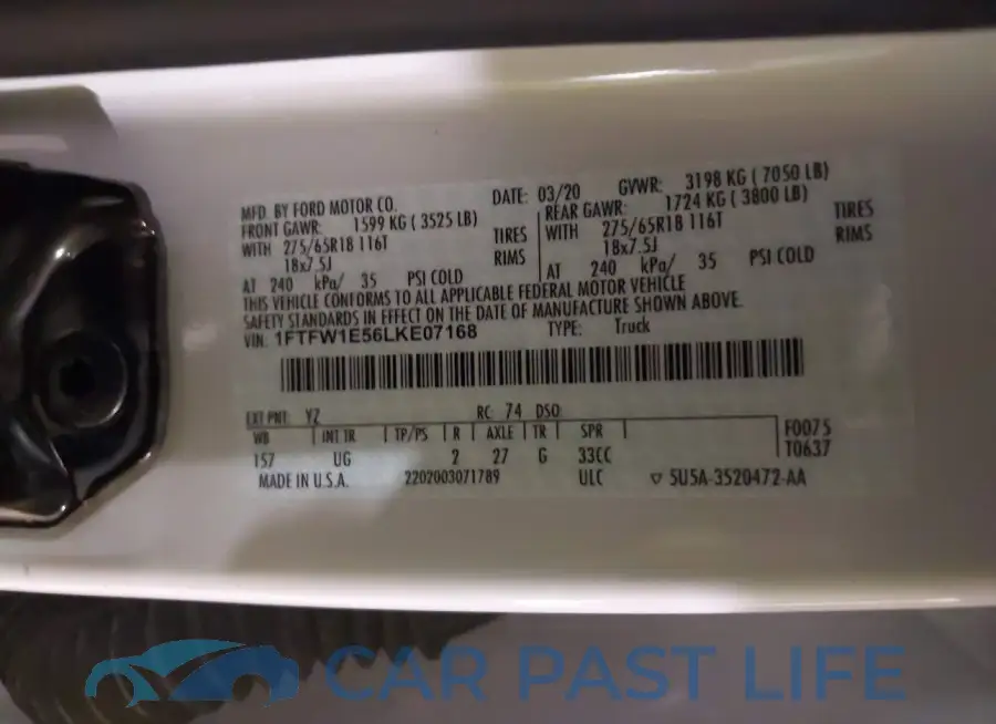 1FTFW1E56LKE07168# 9
