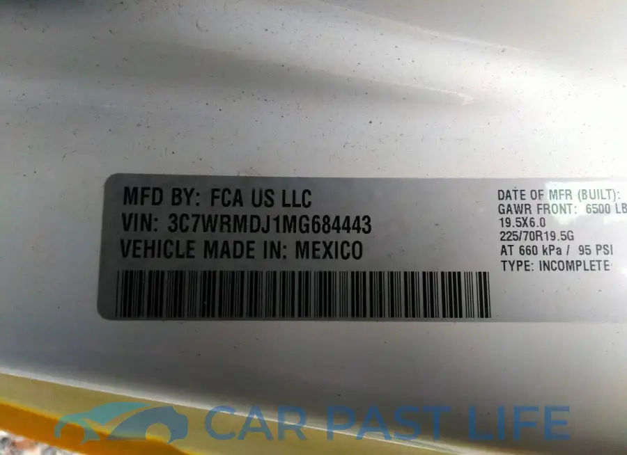 3C7WRMDJ1MG684443# 9