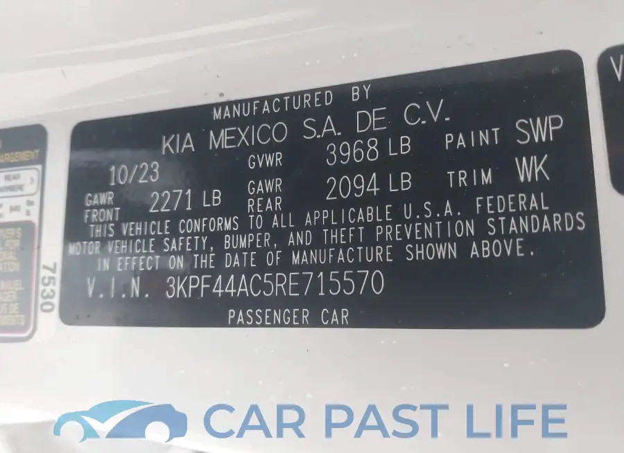 3KPF44AC5RE715570# 9