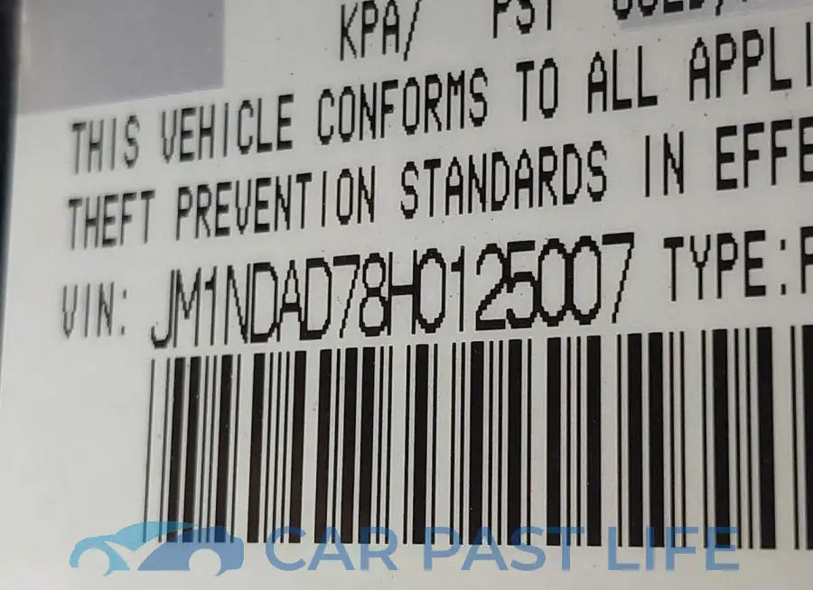 JM1NDAD78H0125007# 9