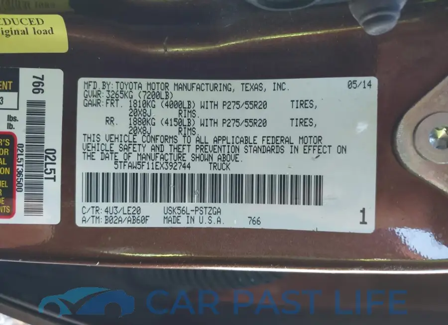 5TFAW5F11EX392744# 9