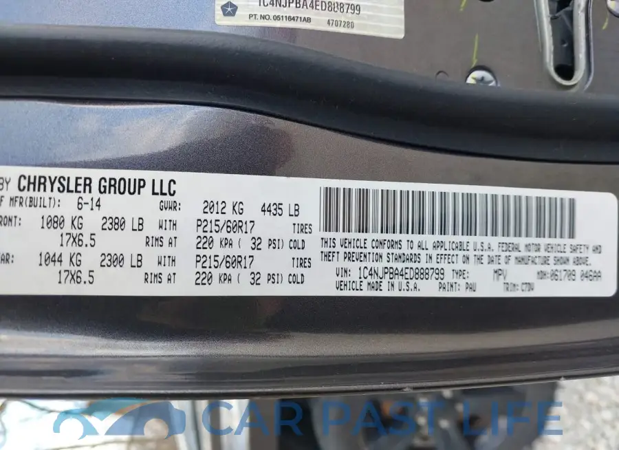 1C4NJPBA4ED888799# 9