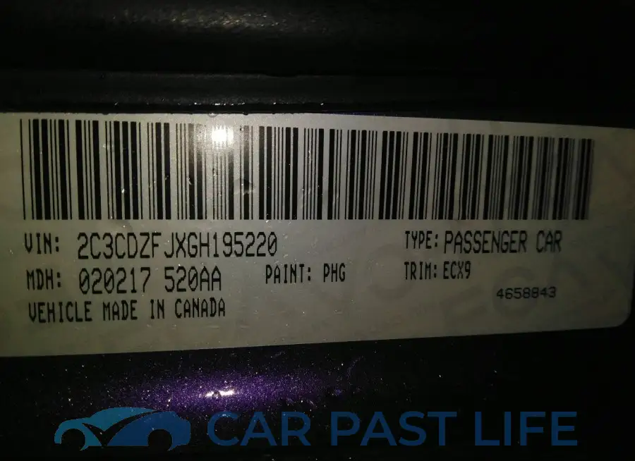 2C3CDZFJXGH195220# 9