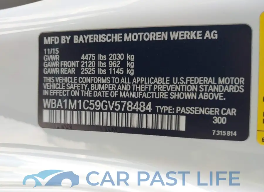 WBA1M1C59GV578484# 9