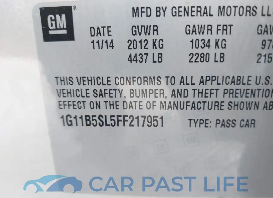 1G11B5SL5FF217951# 9