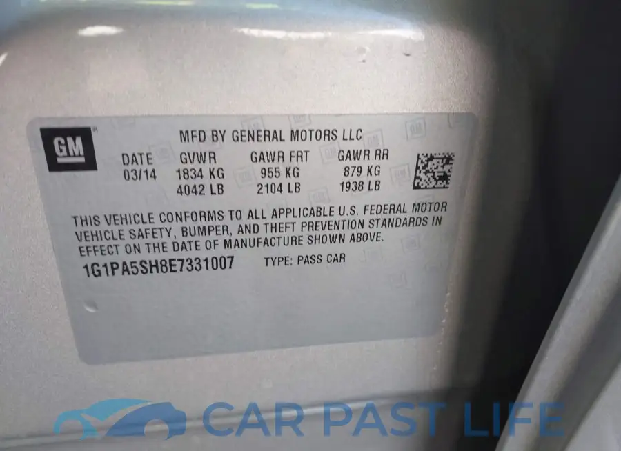 1G1PA5SH8E7331007# 9