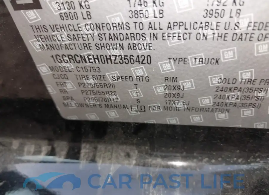 1GCRCNEH0HZ356420# 9