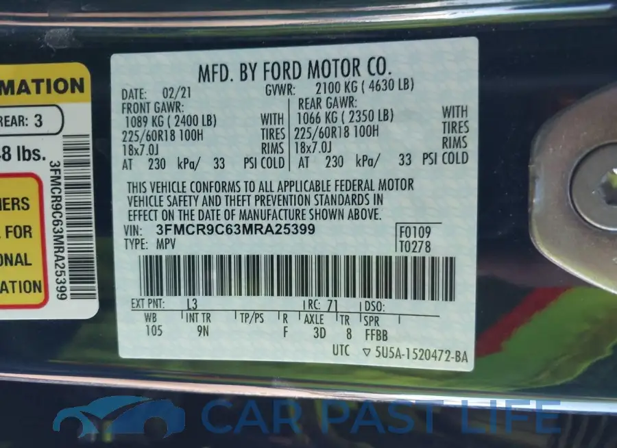 3FMCR9C63MRA25399# 9