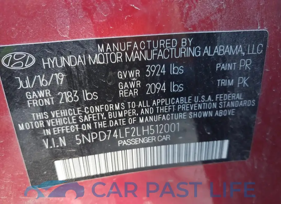 5NPD74LF2LH512001# 9