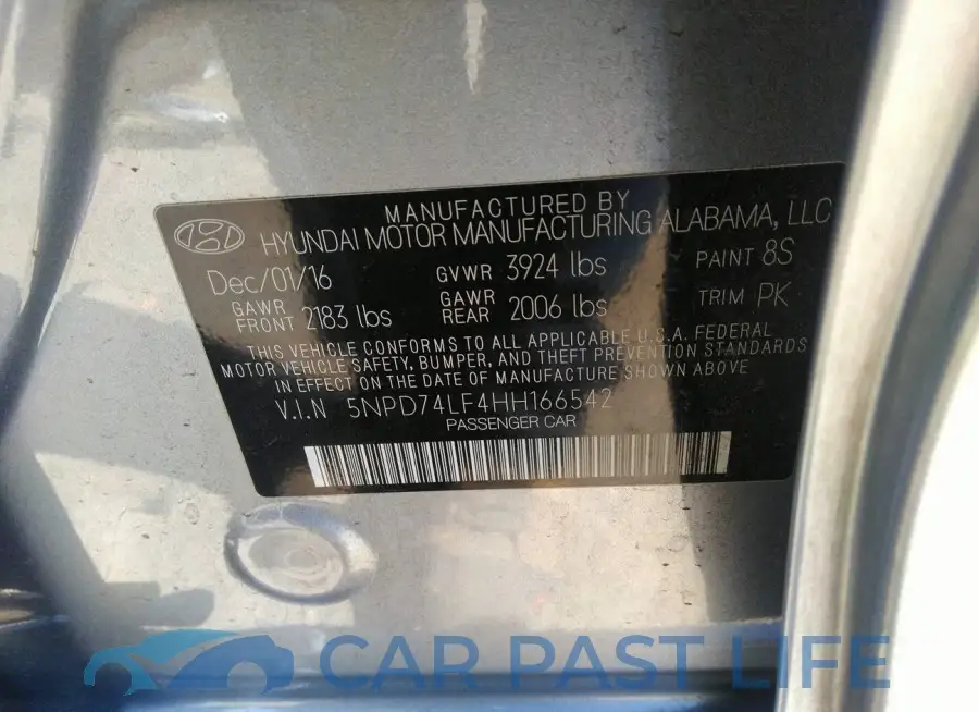 5NPD74LF4HH166542# 9