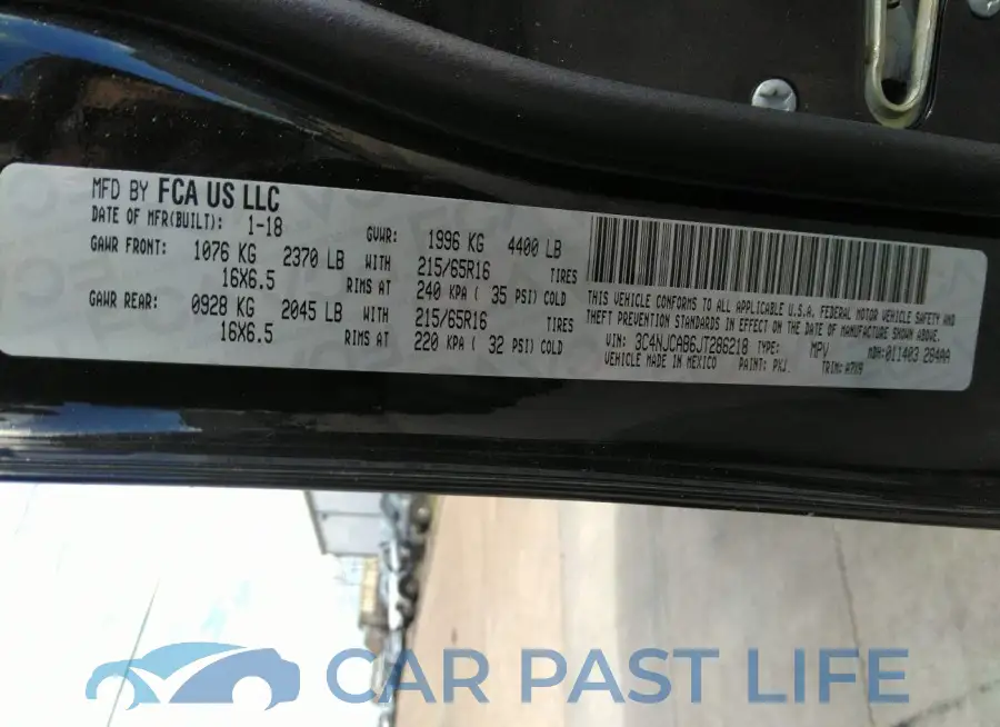 3C4NJCAB6JT286218# 9