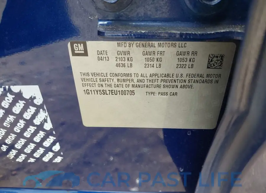 1G11Y5SL7EU100705# 9