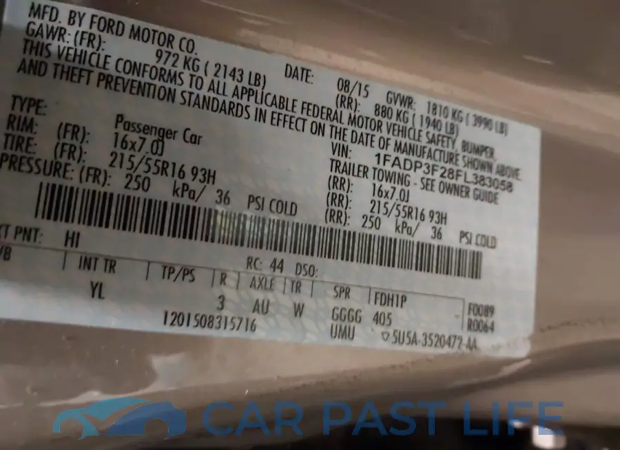 1FADP3F28FL383058# 9