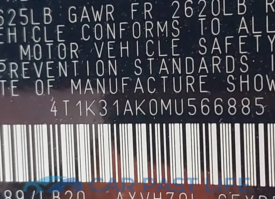 4T1K31AK0MU566885# 9
