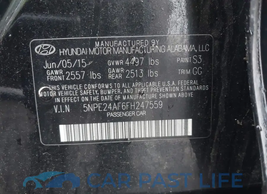 5NPE24AF6FH247559# 9