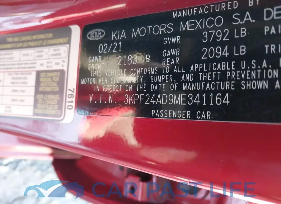 3KPF24AD9ME341164# 9