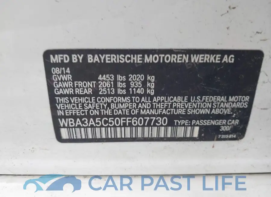 WBA3A5C50FF607730# 9