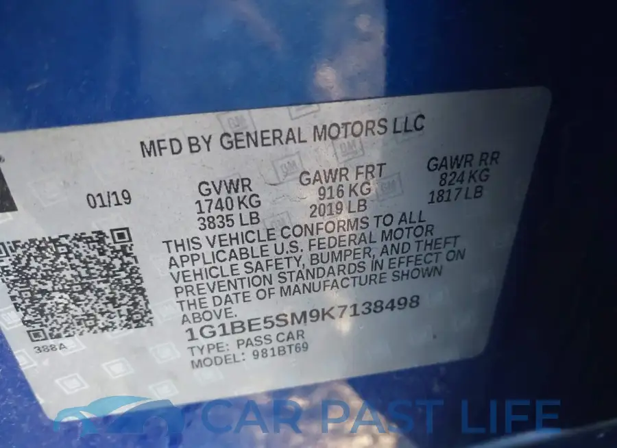 1G1BE5SM9K7138498# 9
