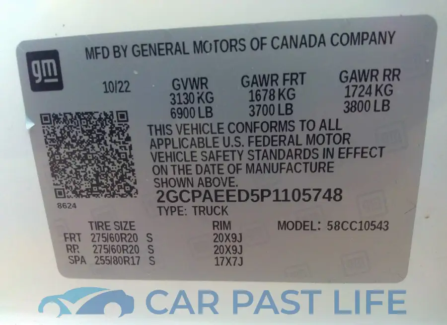 2GCPAEED5P1105748# 9