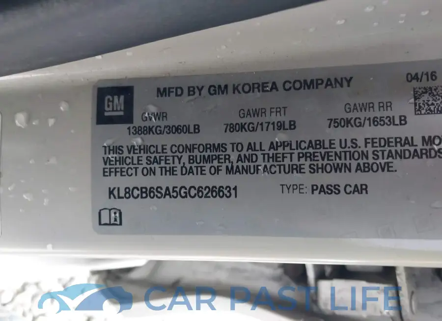 KL8CB6SA5GC626631# 9